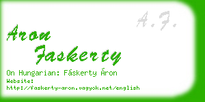 aron faskerty business card