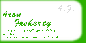 aron faskerty business card